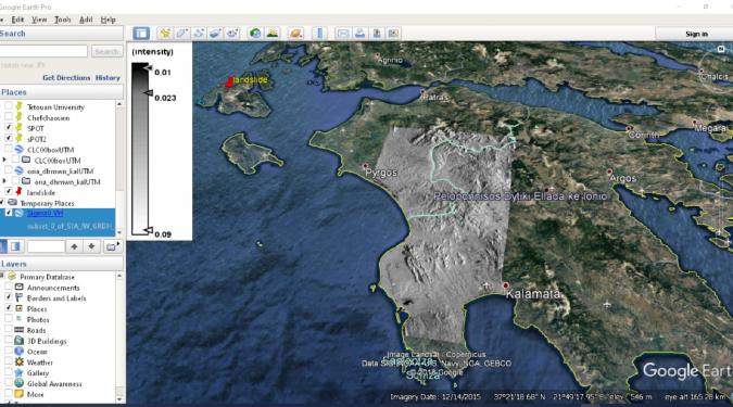 radar image in GoogleEarth
